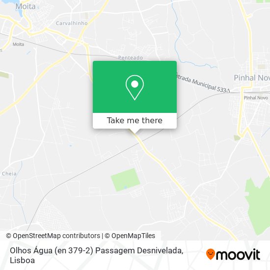 Olhos Água (en 379-2) Passagem Desnivelada mapa