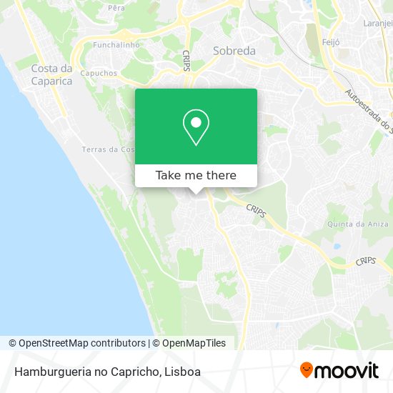 Hamburgueria no Capricho map