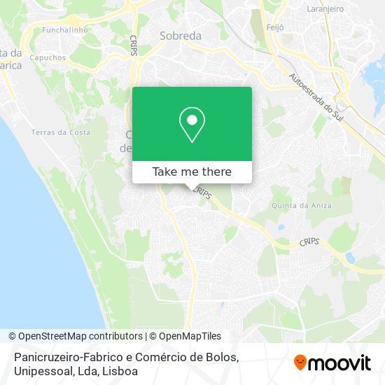 Panicruzeiro-Fabrico e Comércio de Bolos, Unipessoal, Lda mapa