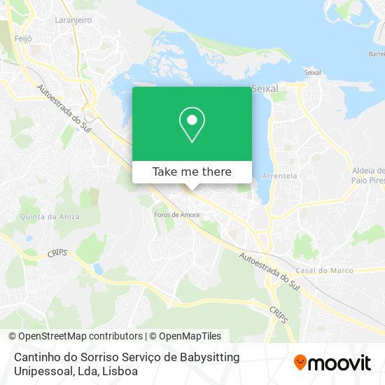 Cantinho do Sorriso Serviço de Babysitting Unipessoal, Lda mapa