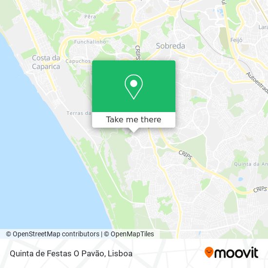 Quinta de Festas O Pavão map