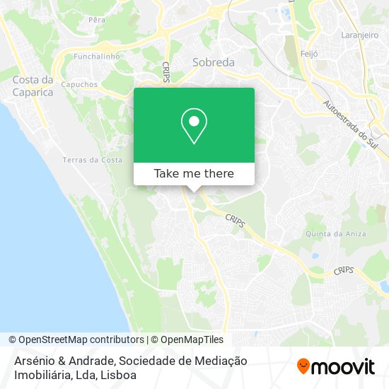 Arsénio & Andrade, Sociedade de Mediação Imobiliária, Lda map
