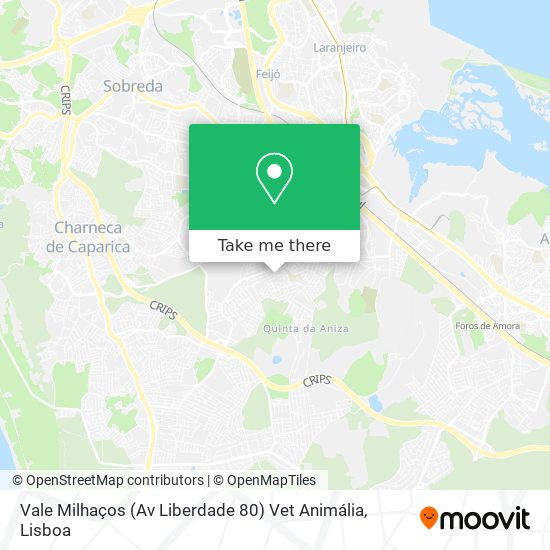 Vale Milhaços (Av Liberdade 80) Vet Animália map