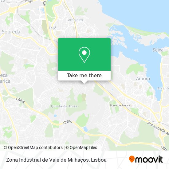 Zona Industrial de Vale de Milhaços map