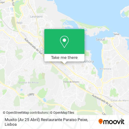 Muxito (Av 25 Abril) Restaurante Paraíso Peixe mapa