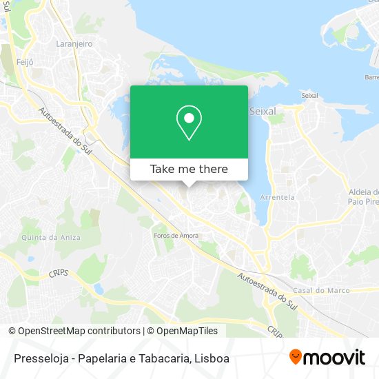 Presseloja - Papelaria e Tabacaria map