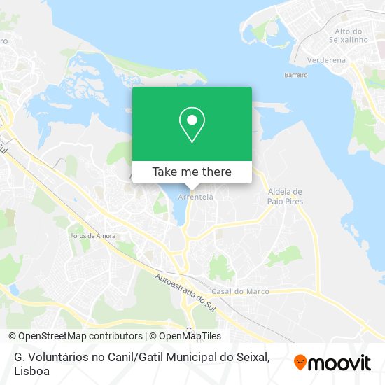 G. Voluntários no Canil / Gatil Municipal do Seixal map