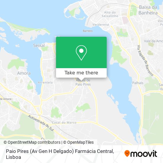 Paio Pires (Av Gen H Delgado) Farmácia Central map