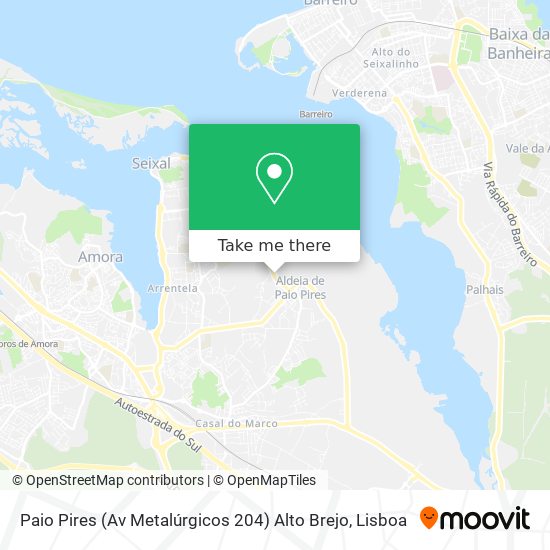 Paio Pires (Av Metalúrgicos 204) Alto Brejo mapa
