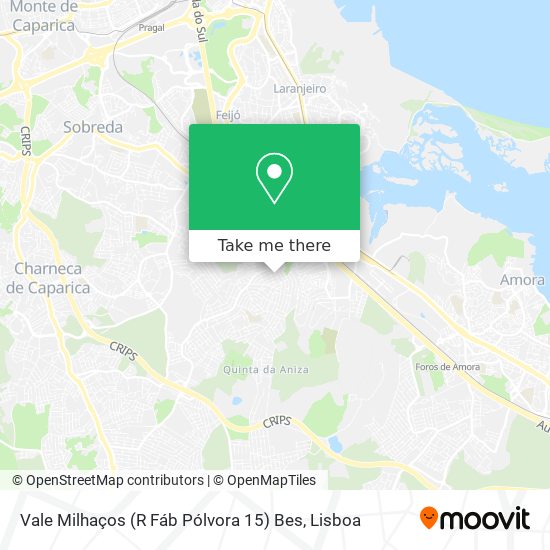 Vale Milhaços (R Fáb Pólvora 15) Bes mapa