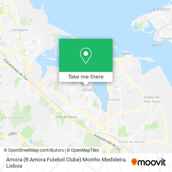 Amora (R Amora Futebol Clube) Moinho Medideira mapa