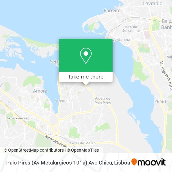 Paio Pires (Av Metalúrgicos 101a) Avó Chica mapa
