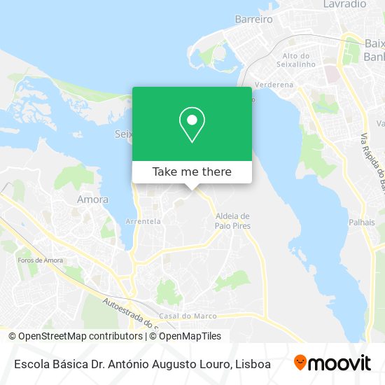 Escola Básica Dr. António Augusto Louro mapa