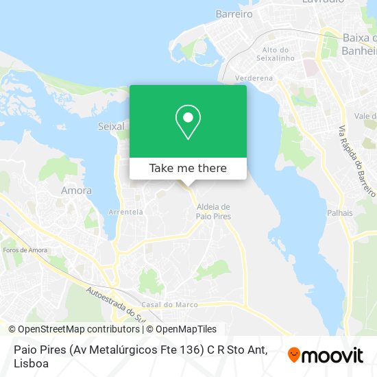 Paio Pires (Av Metalúrgicos Fte 136) C R Sto Ant map