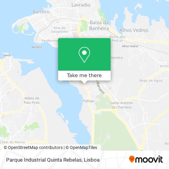 Parque Industrial Quinta Rebelas map