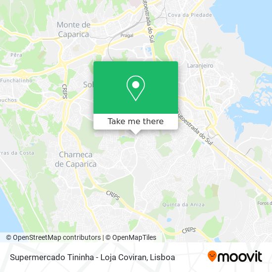 Supermercado Tininha - Loja Coviran mapa