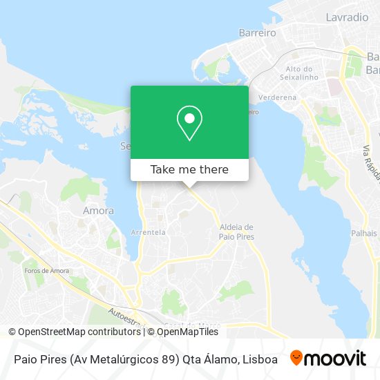 Paio Pires (Av Metalúrgicos 89) Qta Álamo mapa
