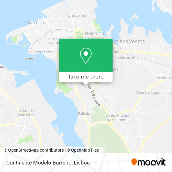 Continente Modelo Barreiro map