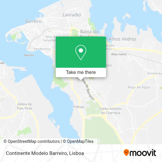 Continente Modelo Barreiro map