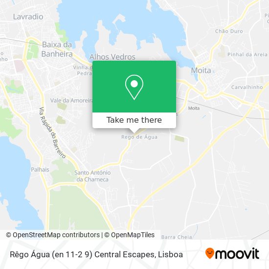 Rêgo Água (en 11-2 9) Central Escapes mapa