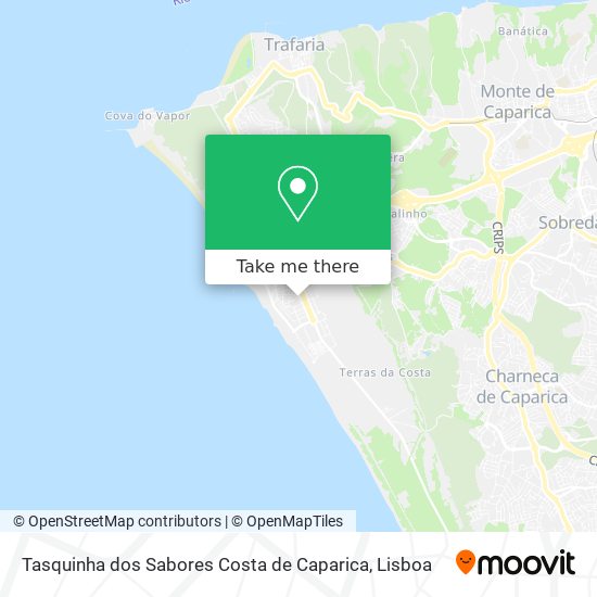 Tasquinha dos Sabores Costa de Caparica mapa