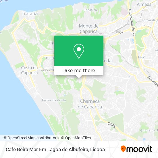 Cafe Beira Mar Em Lagoa de Albufeira mapa