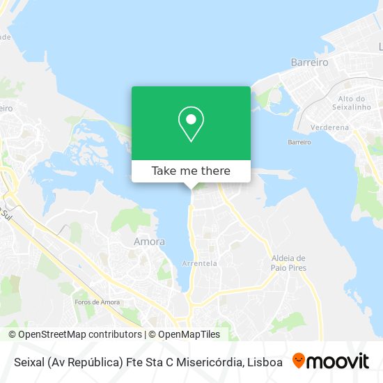 Seixal (Av República) Fte Sta C Misericórdia map