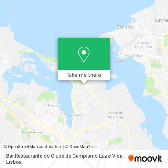 Bar,Restaurante do Clube de Campismo Luz e Vida mapa