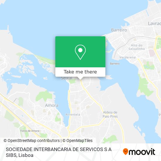 SOCIEDADE INTERBANCARIA DE SERVICOS S A SIBS map