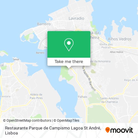 Restaurante Parque de Campismo Lagoa St André map