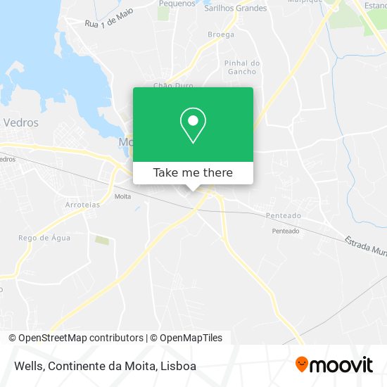 Wells, Continente da Moita mapa