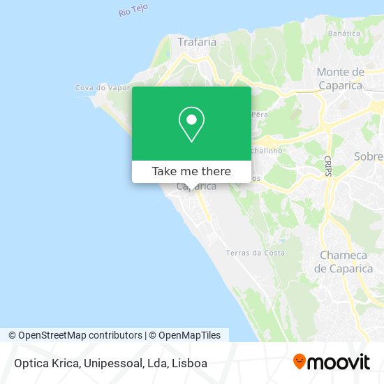 Optica Krica, Unipessoal, Lda mapa