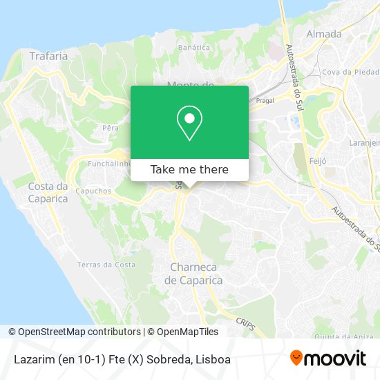 Lazarim (en 10-1) Fte (X) Sobreda map