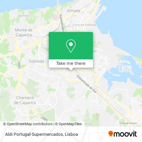 Aldi Portugal-Supermercados map