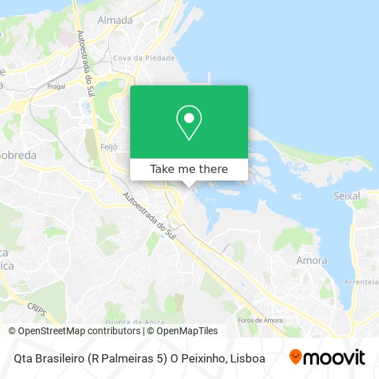 Qta Brasileiro (R Palmeiras 5) O Peixinho mapa