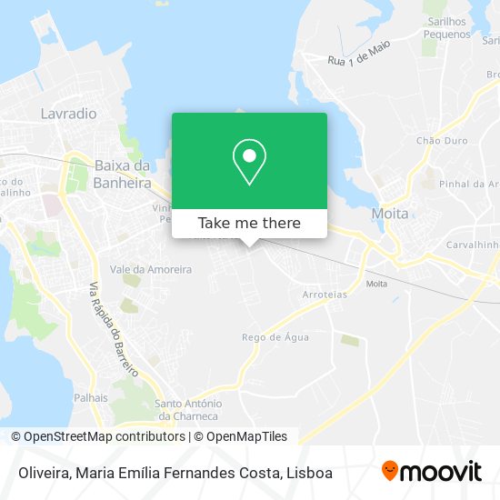 Oliveira, Maria Emília Fernandes Costa mapa