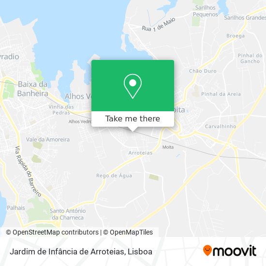 Jardim de Infância de Arroteias map