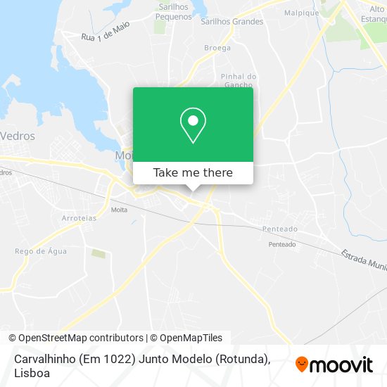 Carvalhinho (Em 1022) Junto Modelo (Rotunda) mapa