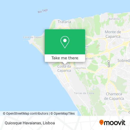 Quiosque Havaianas mapa