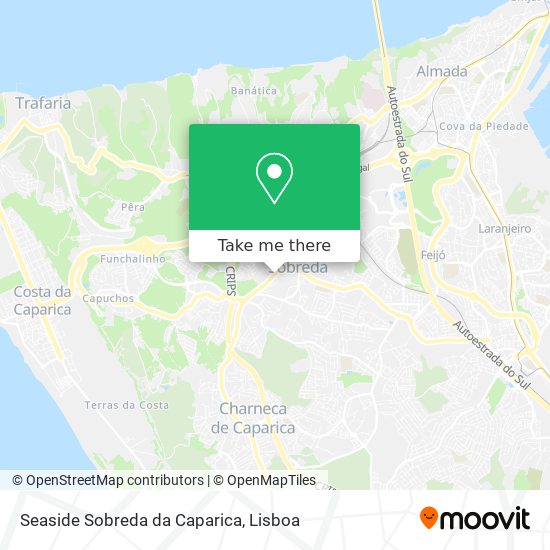 Seaside Sobreda da Caparica map