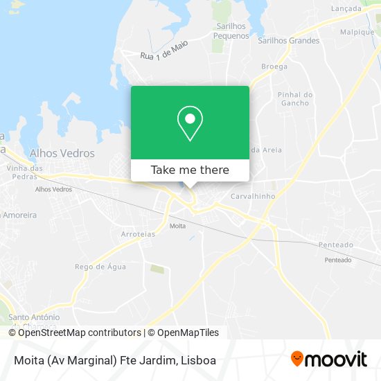 Moita (Av Marginal) Fte Jardim map