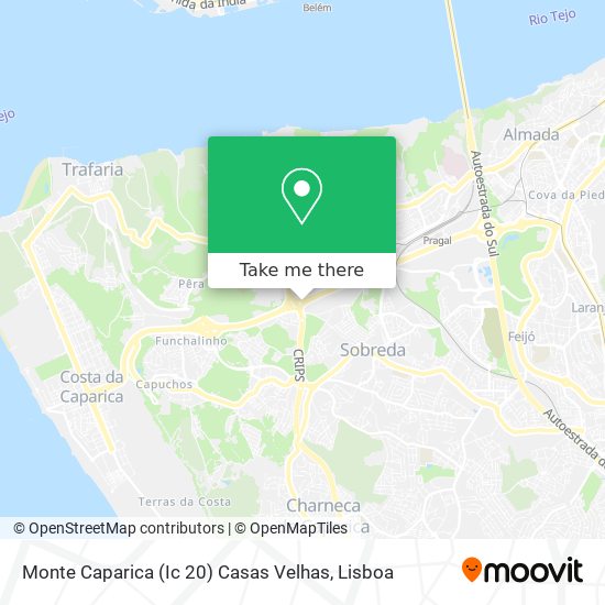 Monte Caparica (Ic 20) Casas Velhas map