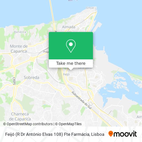 Feijó (R Dr António Elvas 108) Fte Farmácia map