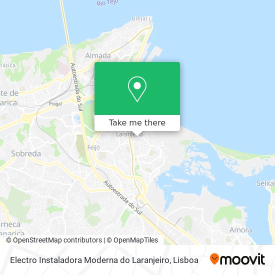 Electro Instaladora Moderna do Laranjeiro map