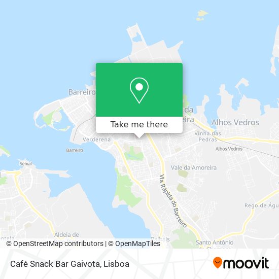 Café Snack Bar Gaivota map