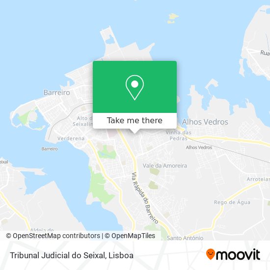 Tribunal Judicial do Seixal mapa