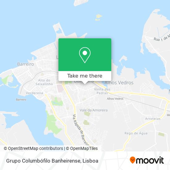 Grupo Columbófilo Banheirense mapa