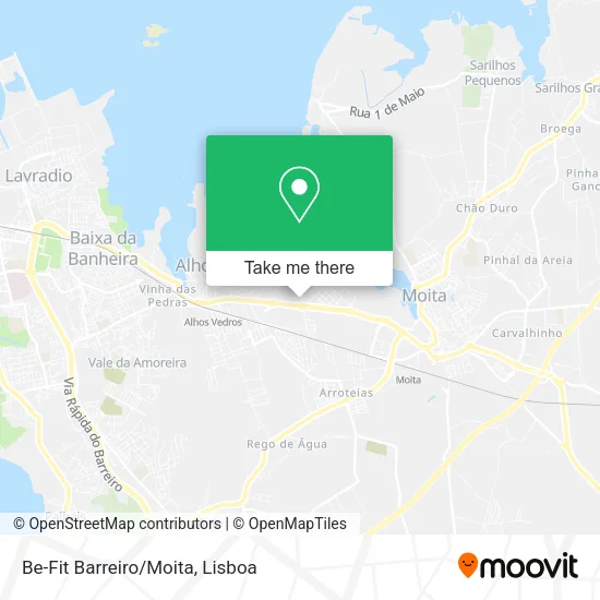 Be-Fit Barreiro/Moita mapa