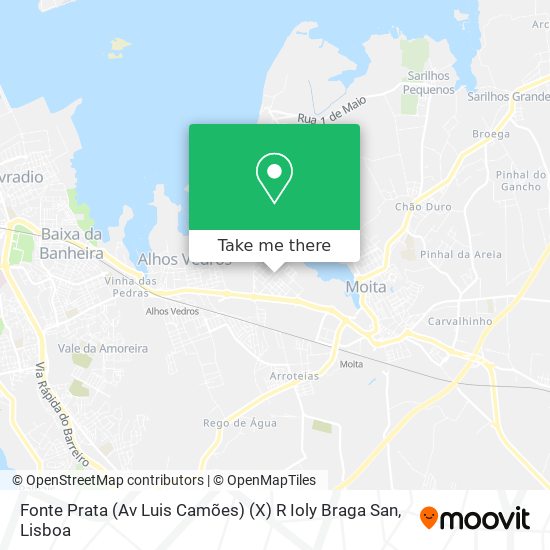 Fonte Prata (Av Luis Camões) (X) R Ioly Braga San map