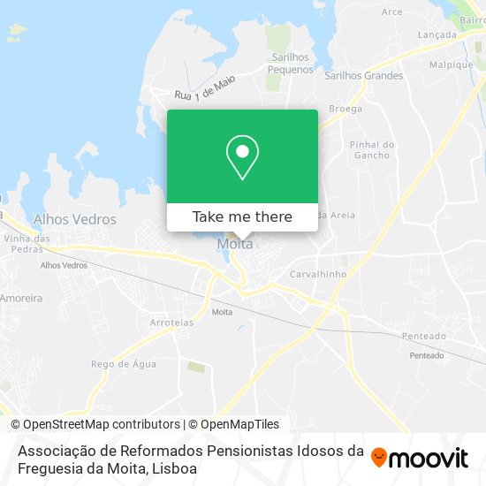 Associação de Reformados Pensionistas Idosos da Freguesia da Moita map